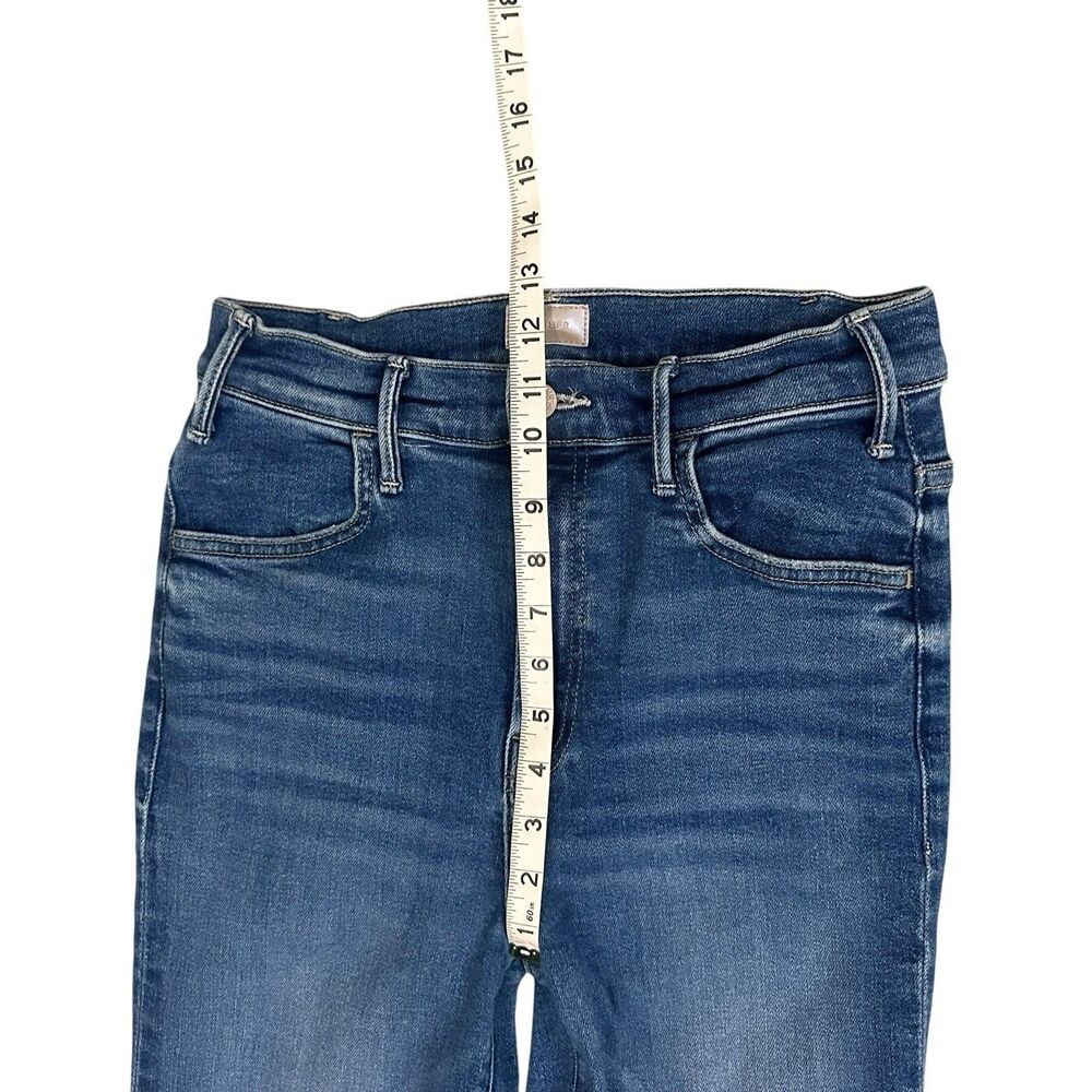 Lil’ Mother Jeans Womens 29 Blue High Rise Lil Hustler Ankle Fray USA Made Denim - Picture 7 of 13